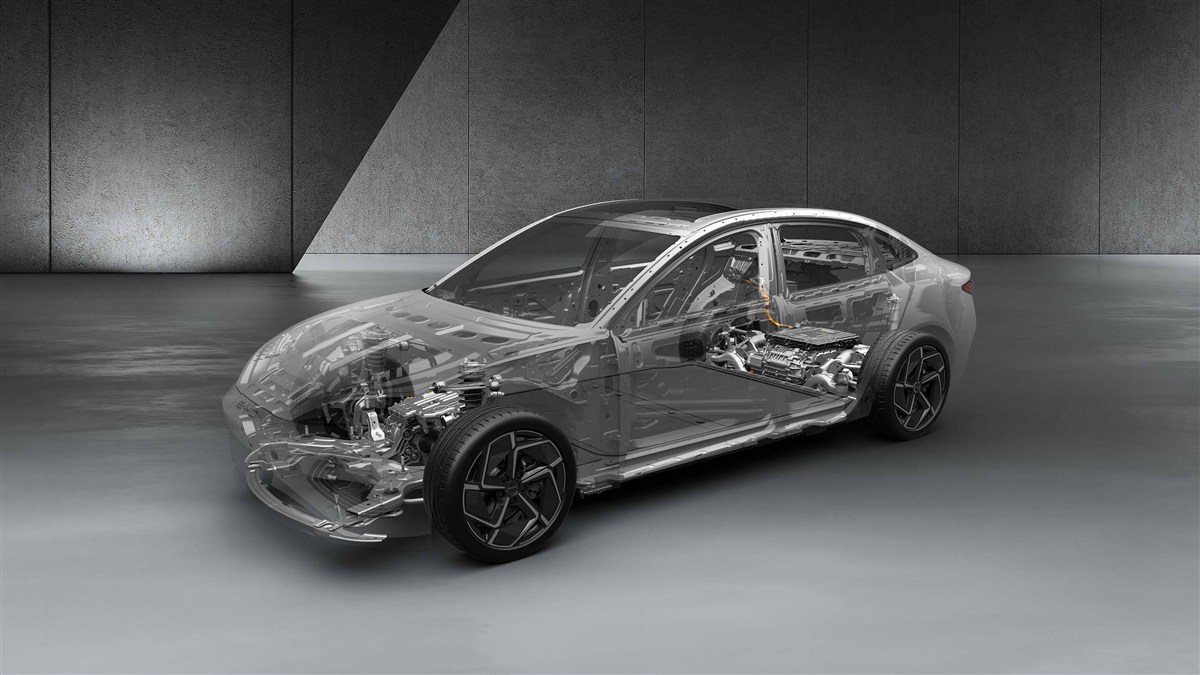 Khung xe công nghệ BYD thể hiện cấu trúc an toàn
